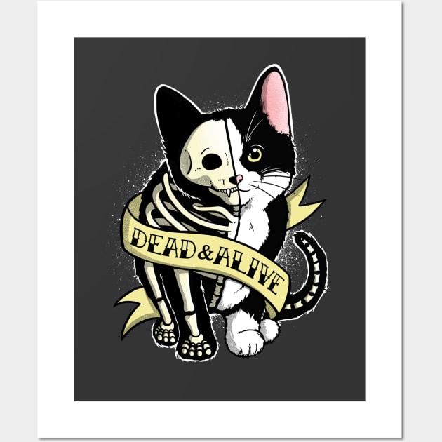 Schrodinger cat tattoo Wall Art by NemiMakeit